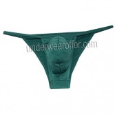 Men Stripe Shiny Cock Pouch Trunks Skimpy Briefs Underwear Beachwear Board Short