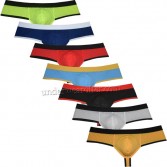 Sexy Mens Ultra Cheeky Boxers Thong Underwear Breathable Brazilain Bikini Thong Pants 1/3 Rear Coverage MU141-K