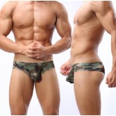 Men’s Low Rise U-Brief Camouflage Underwear Mini Boxer Brief Sexy Bikinis Boxer Briefs MU333 M L XL