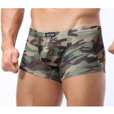 Men’s U-Brief Camouflage Underwear Boxer Brief Shorts Bulge Pouch Sexy Underwear MU334 M L XL