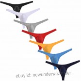 6-Pack Men Thong Stretchy Mens Underwear Low Rise T-Back G-string Underpanties
