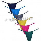 Sexy Men's Soft Shiny G-string Underwear Skinny Sides Bikini Thong Lingerie Swim Shorts MU2093