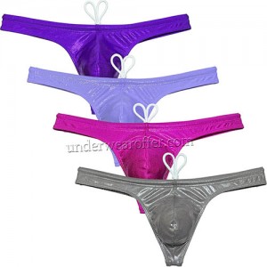 Sexy Mens Low-rice Swim Thong Gloss Beach Swimsuit Bikini Bathing Shiny Swimwear UN292