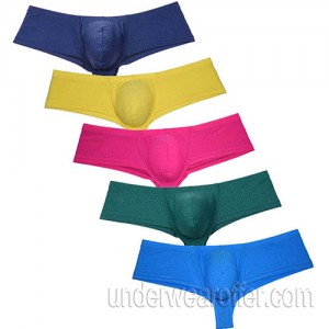Premium Men Cheeky Boxer Briefs Underwear Soft Boyshorts Stretch Spandex Trunks MU707-N6