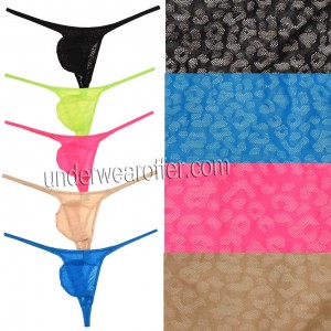 Sexy  Male Posing Secret Slim String Thong Men's Jacquard Lace Micro T-back Underwear MU753