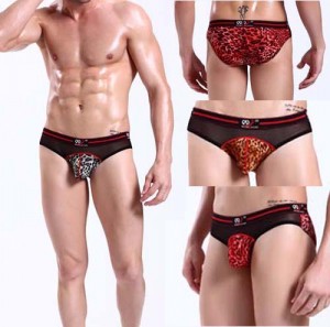 Sexy Men Leopard Underwear Briefs Shorts MU131
