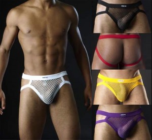 Sexy mesh Mens underwear shorts Briefs Jockstrap MU74