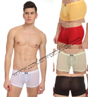 Super Smooth Men’s Thin Mini Bikinis Boxer Shorts Underwear Pouch Briefs Boxers Size M~XL 5 Colors For Choose MU1106